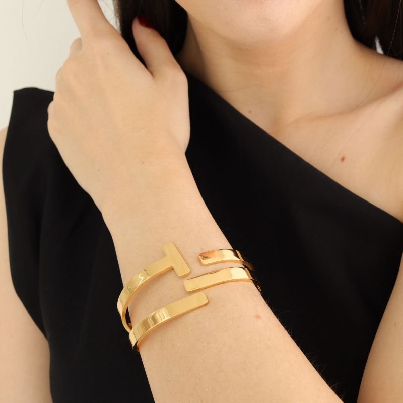 Bracelete Linhas Modernas em Aço Inox (Linha Premium)
