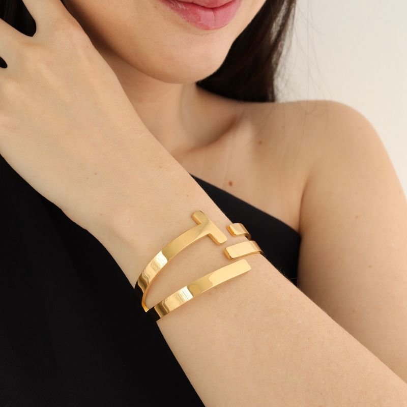 Bracelete Linhas Modernas em Aço Inox (Linha Premium)