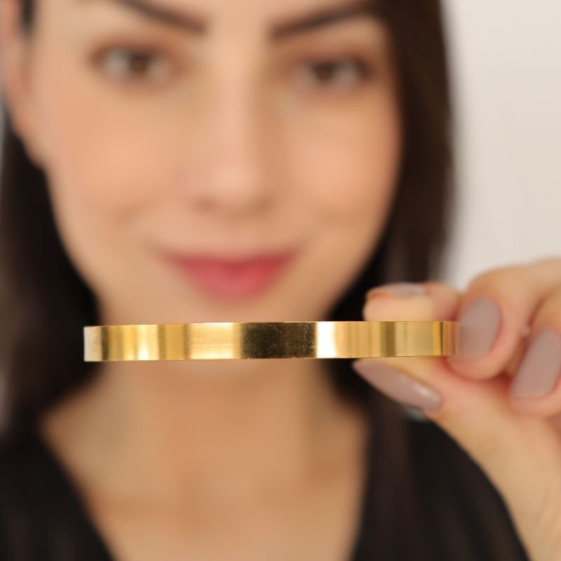 Bracelete Liso em Aço Inox