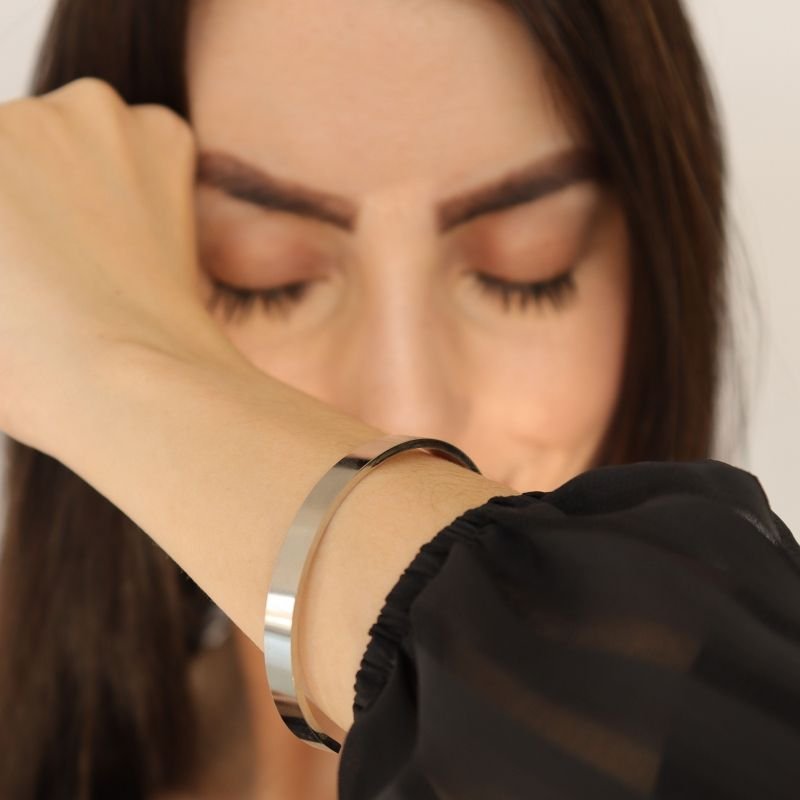 Bracelete Liso em Aço Inox