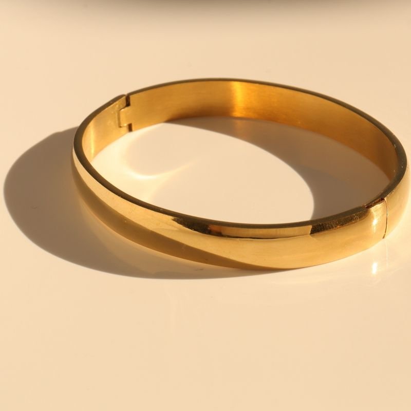 Bracelete Liso Espessura Grossa em Aço Inox (Linha Premium)