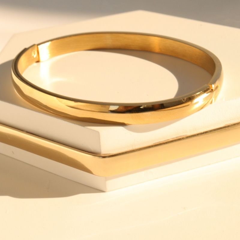 Bracelete Liso Espessura Média em Aço Inox (Linha Premium)