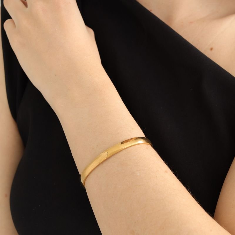 Bracelete Liso Espessura Média em Aço Inox (Linha Premium)