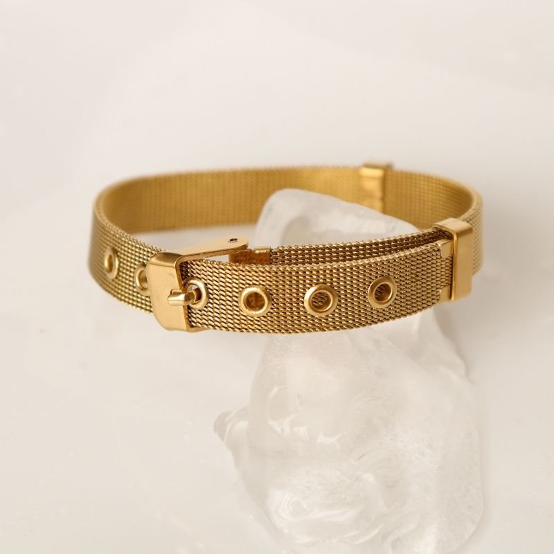 Bracelete Malha em Aço Inox