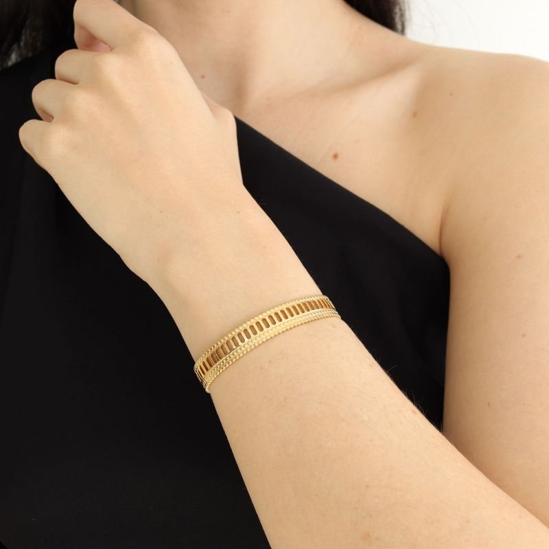 Bracelete Meia Volta em Aço Inox (Linha Premium)