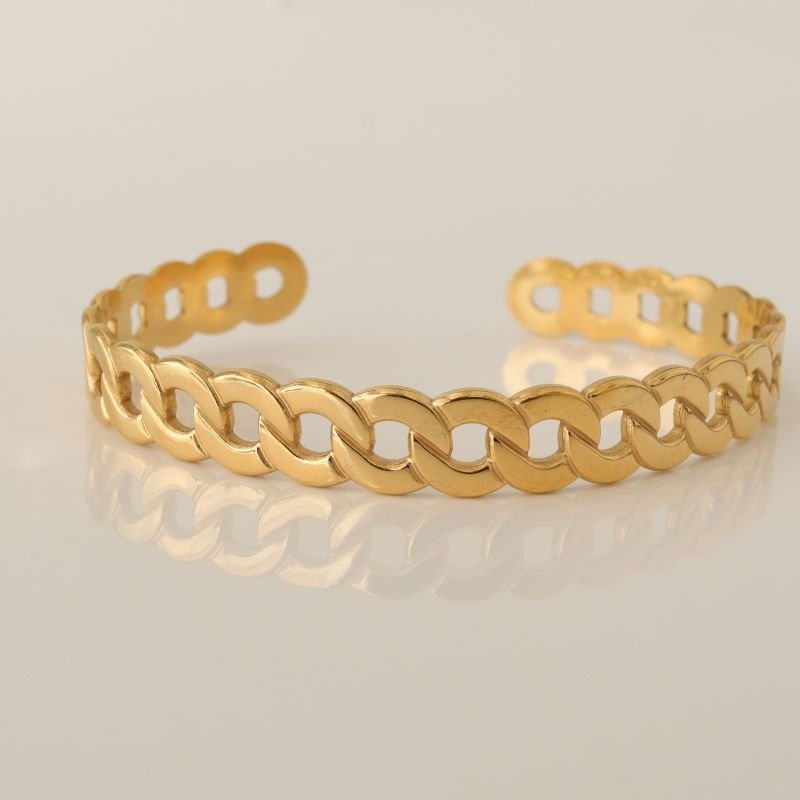 Bracelete Meia Volta em Aço Inox (Linha Premium)