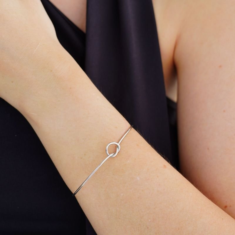 Bracelete Minimalist Essential Nó em Aço Inox