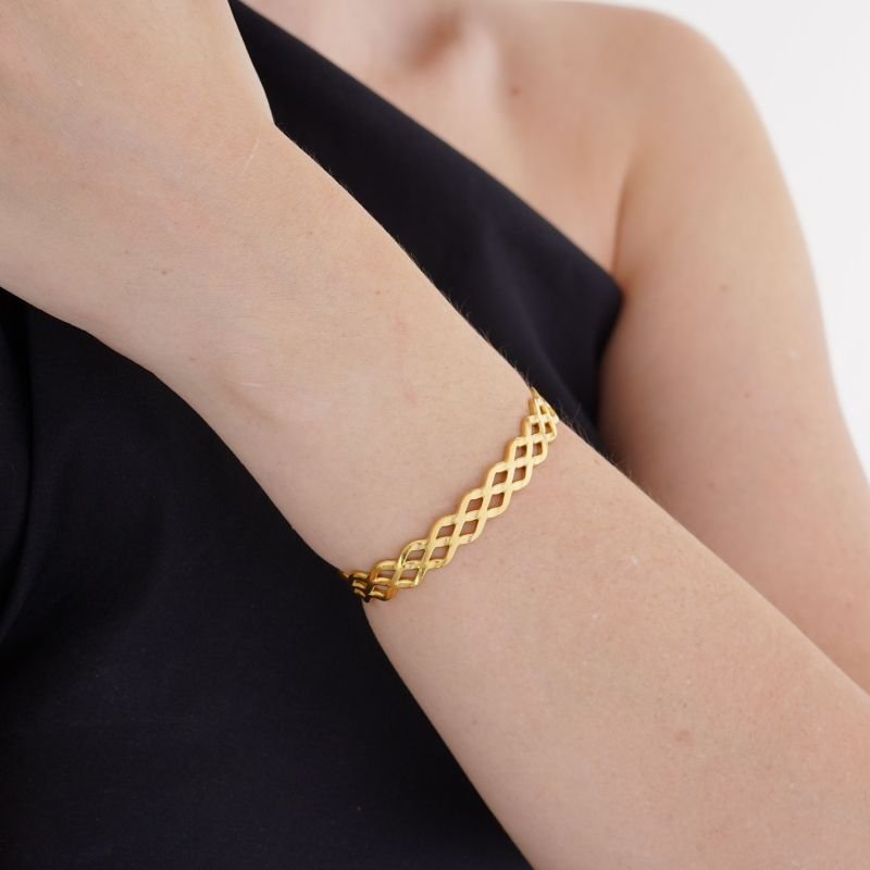 Bracelete Modern Contour em Aço Inox (Linha Premium)