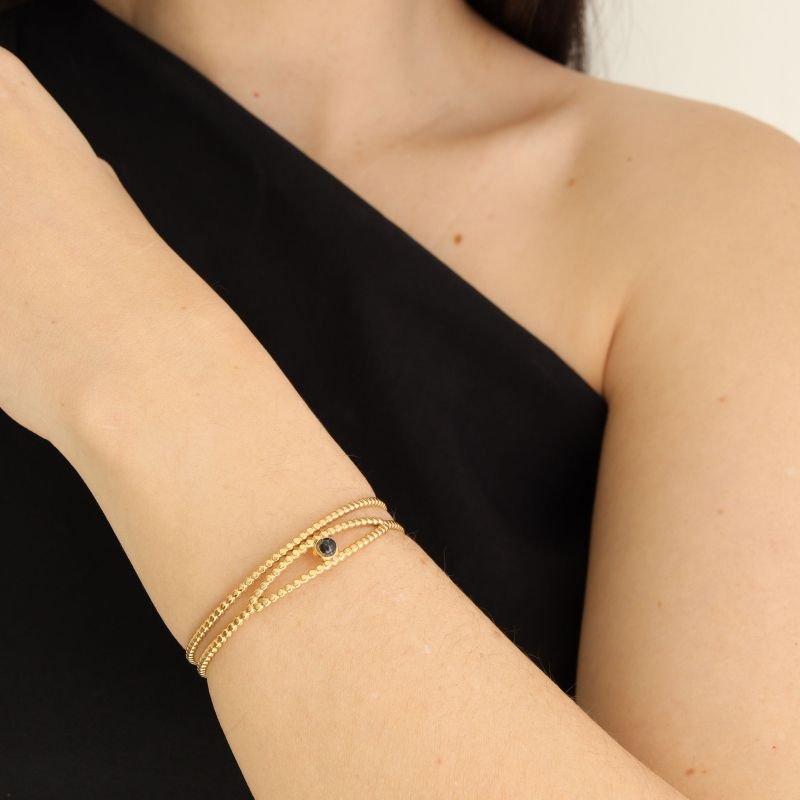 Bracelete Olho Grego em Aço Inox