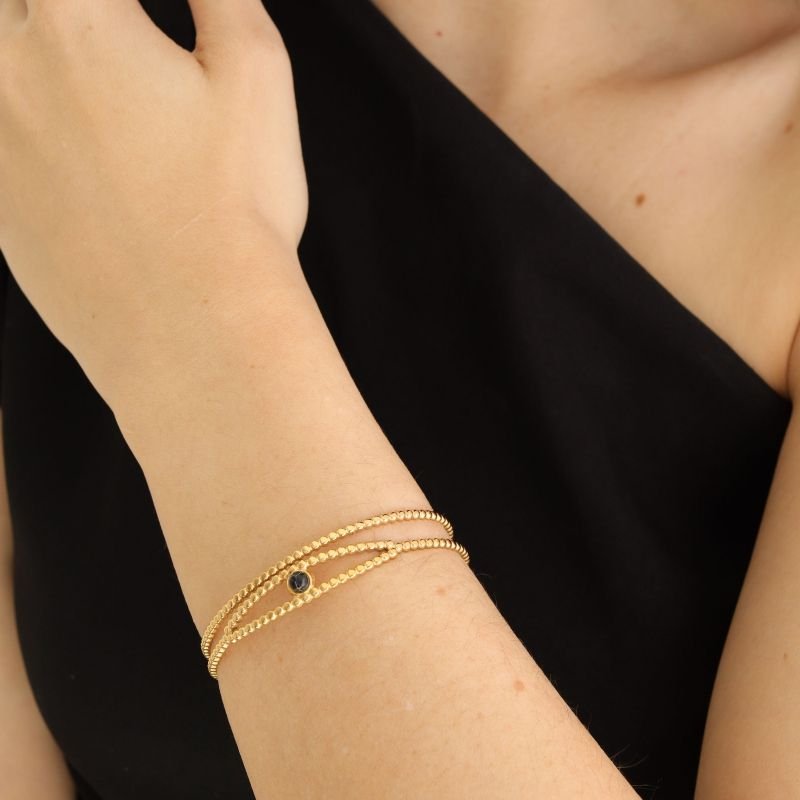 Bracelete Olho Grego em Aço Inox