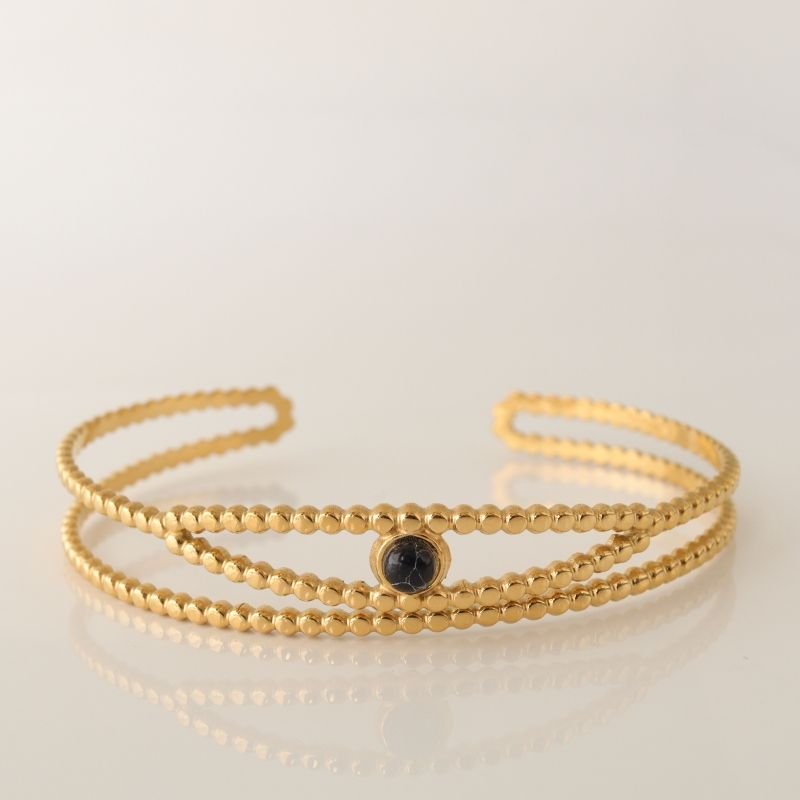 Bracelete Olho Grego em Aço Inox