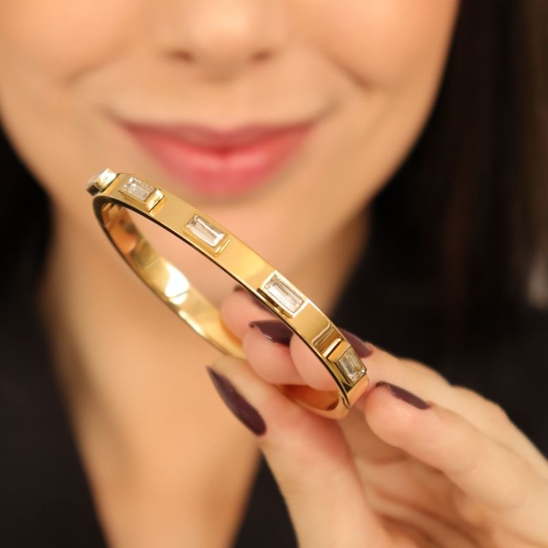 Bracelete Pedra em Aço Inox (Linha Premium)