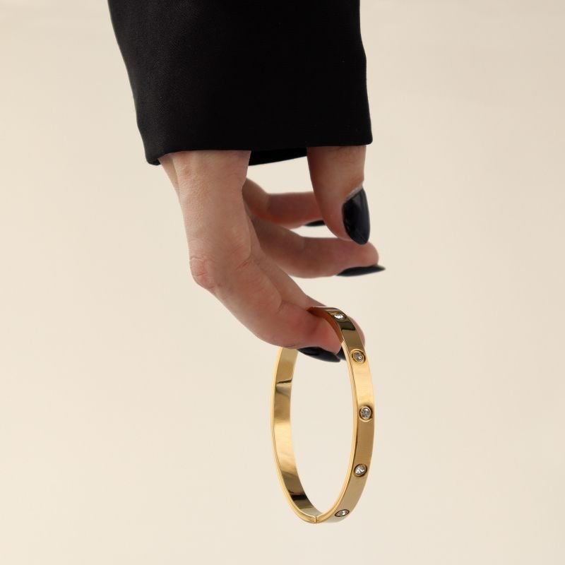 Bracelete Ponto de Luz em Aço Inox (Linha Premium)