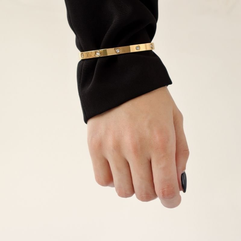 Bracelete Ponto de Luz em Aço Inox (Linha Premium)