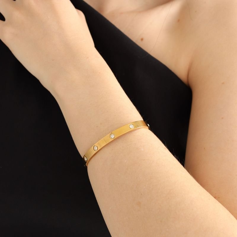 Bracelete Ponto de Luz em Aço Inox (Linha Premium)