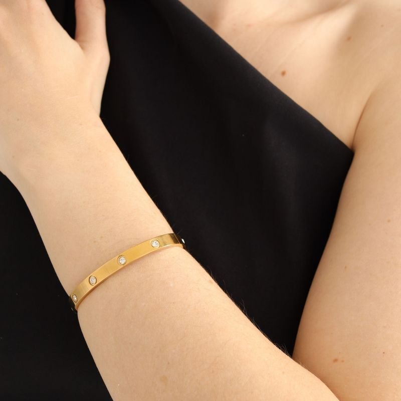 Bracelete Ponto de Luz em Aço Inox (Linha Premium)