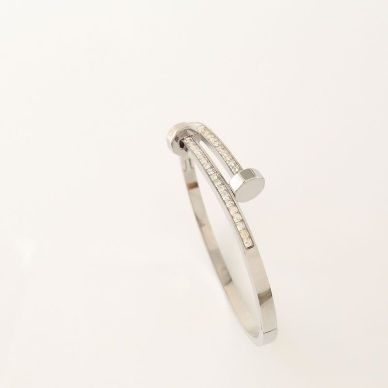 Bracelete Prego Cravejado em Aço Inox (Linha Premium)