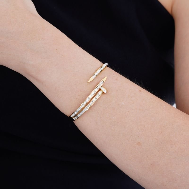 Bracelete Prego Cravejado em Aço Inox (Linha Premium)