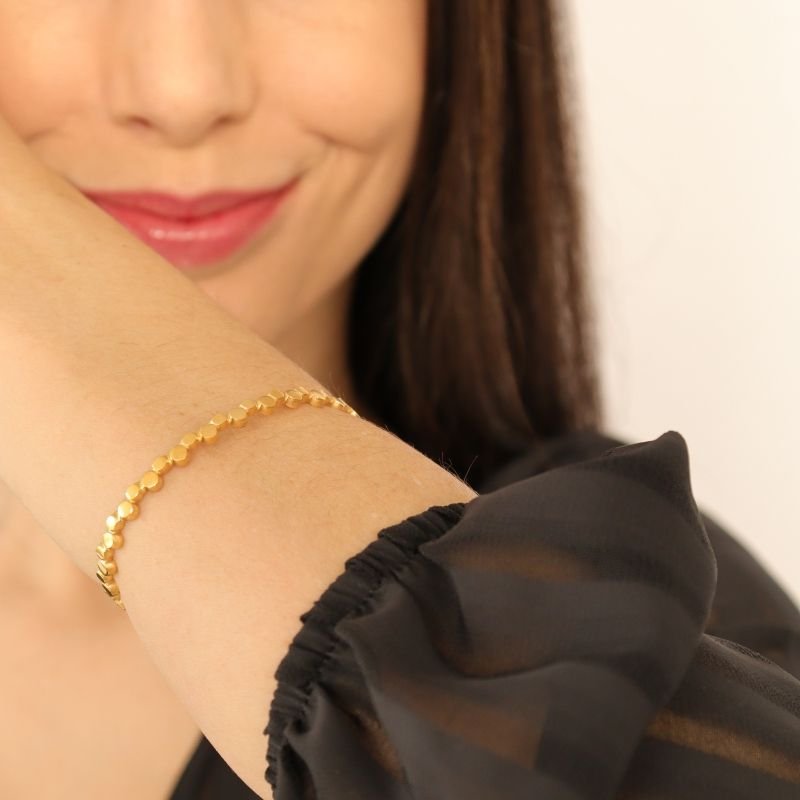 Bracelete Textura em Aço Inox