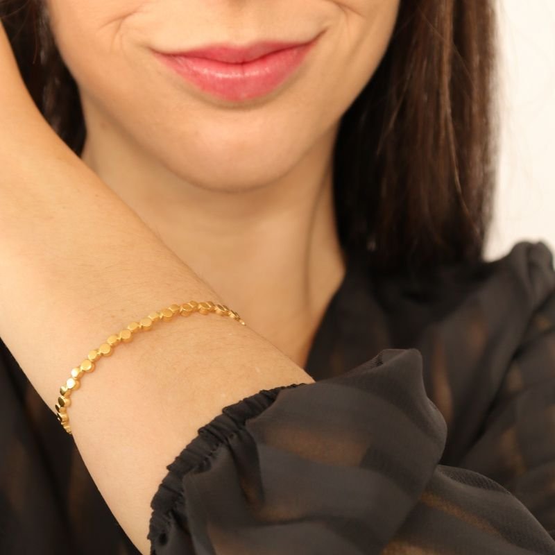 Bracelete Textura em Aço Inox