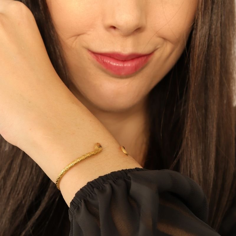 Bracelete Cobra em Aço Inox