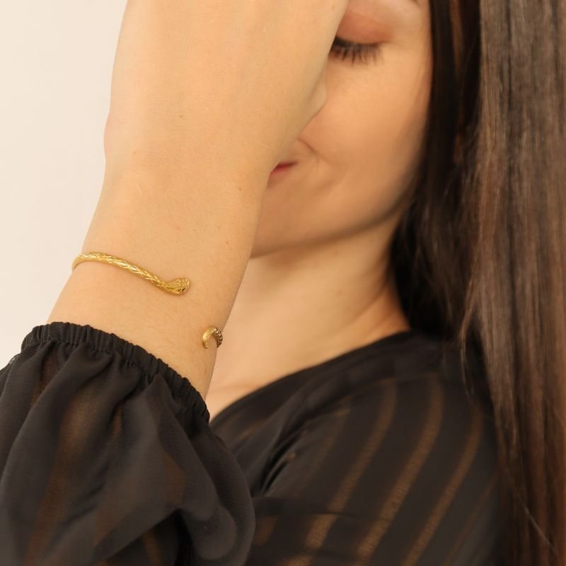 Bracelete Cobra em Aço Inox