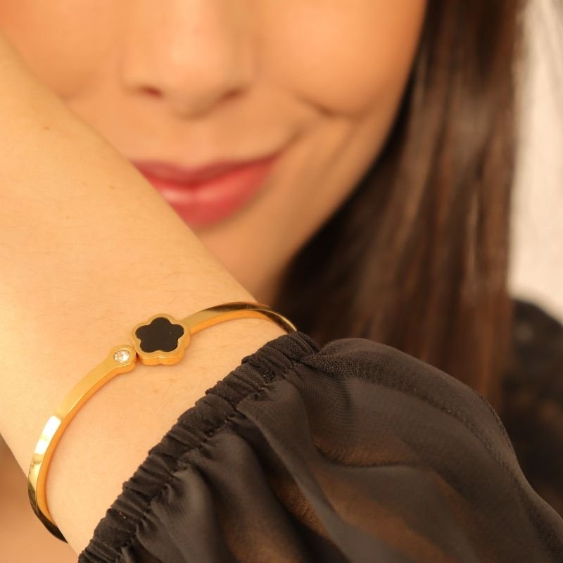 Bracelete Trevo em Aço Inox (Linha Premium)