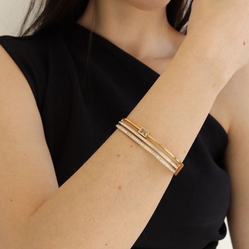 Bracelete Triplo em Aço Inox (Linha Premium)