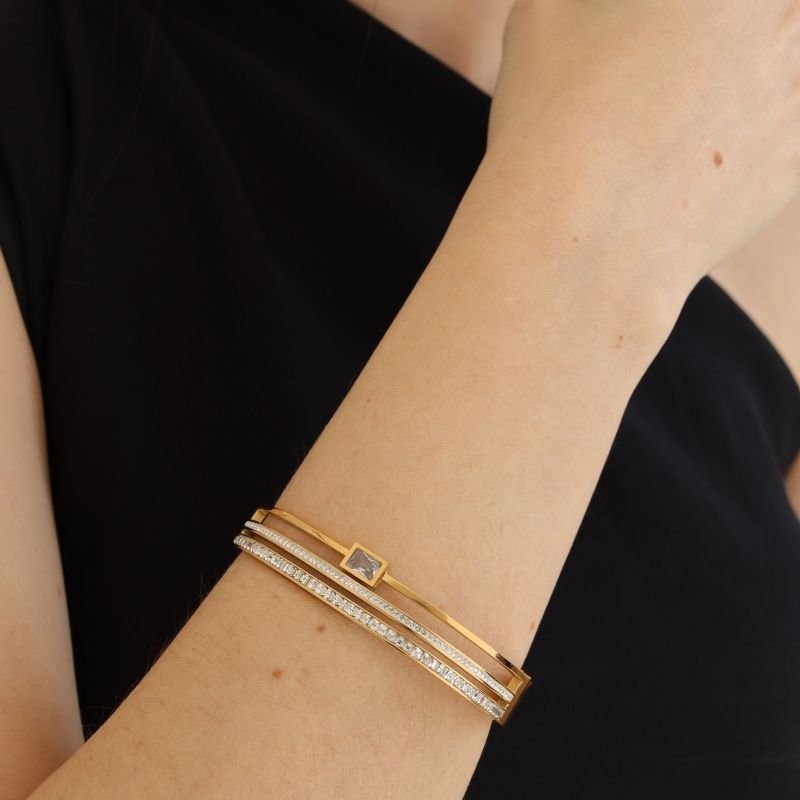 Bracelete Triplo em Aço Inox (Linha Premium)