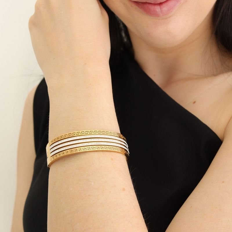 Bracelete Triplo Moderno em Aço Inox (Linha Premium)