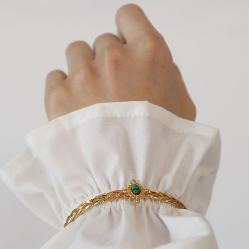 Bracelete Verde Moderno em Aço Inox (Linha Premium)