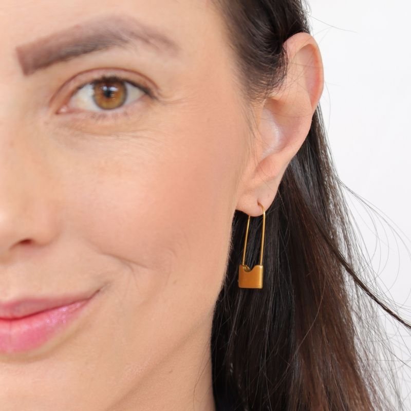 Brinco Alfinete em Aço Inox (Linha Premium)