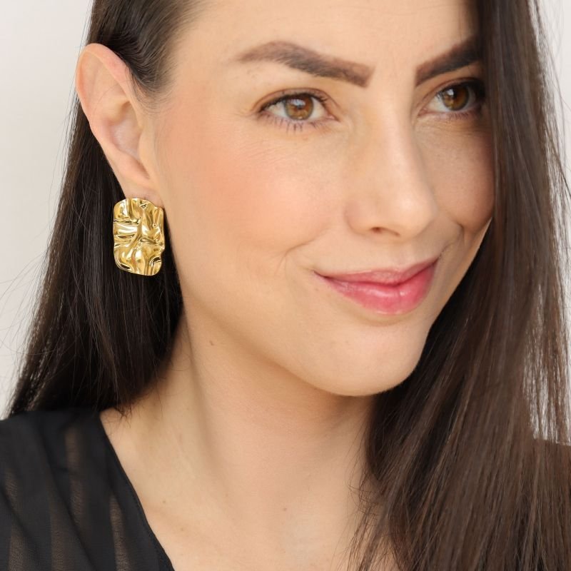 Brinco Amassado em Aço Inox (Linha Premium)