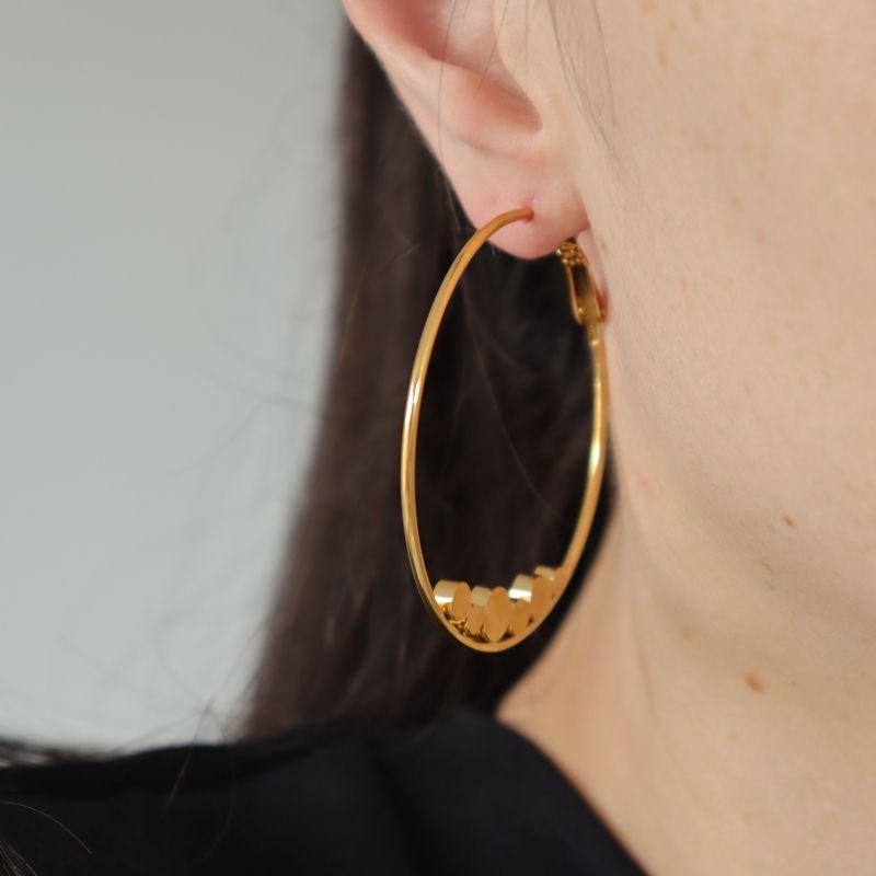 Brinco Argola Colorida em Aço Inox