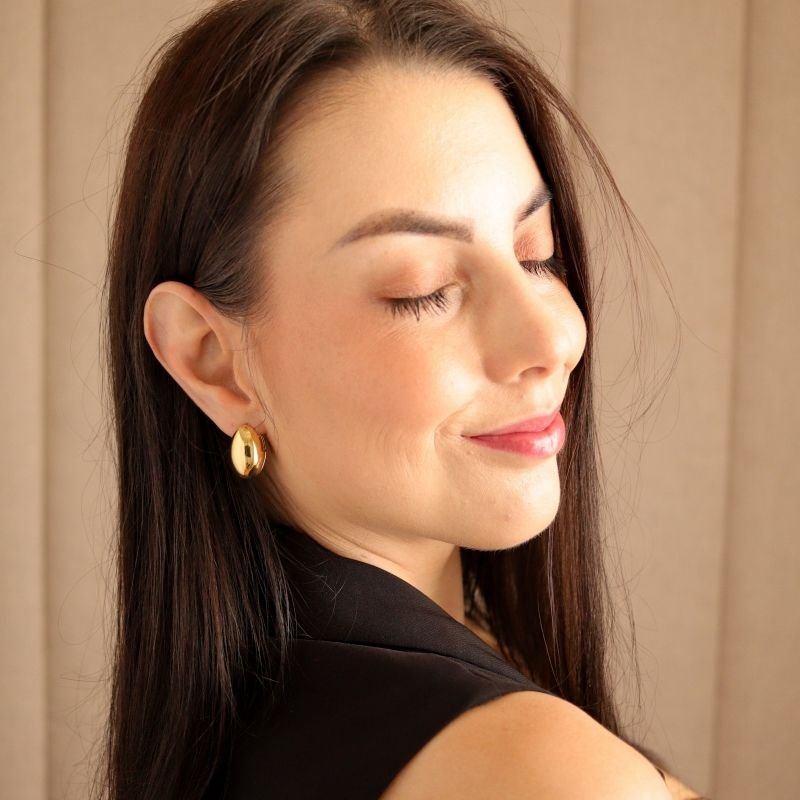 Brinco Argola Minimalista em Aço Inox