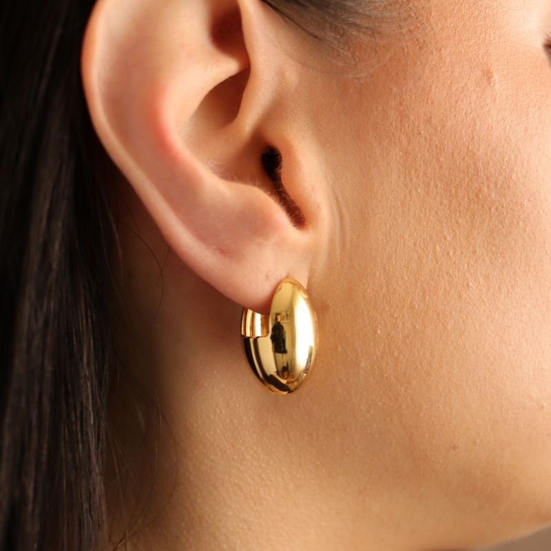 Brinco Argola Minimalista em Aço Inox