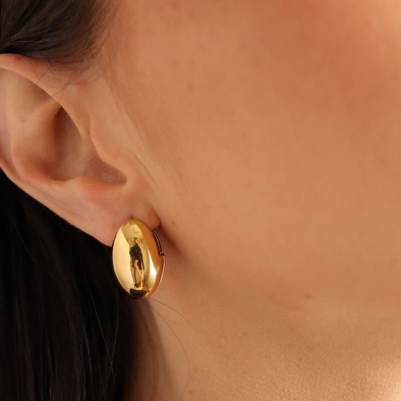 Brinco Argola Minimalista em Aço Inox