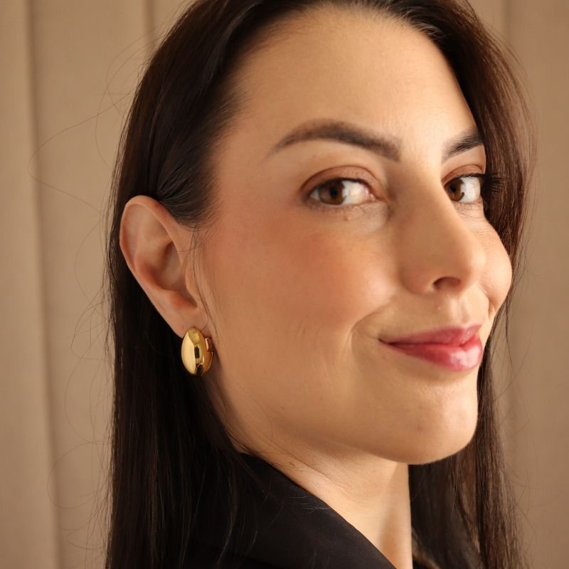 Brinco Argola Minimalista em Aço Inox