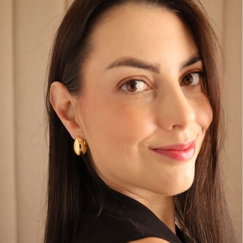 Brinco Argola Minimalista em Aço Inox