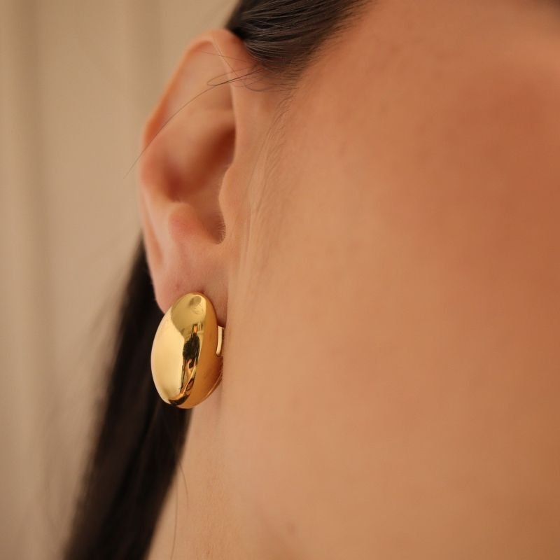Brinco Argola Minimalista em Aço Inox