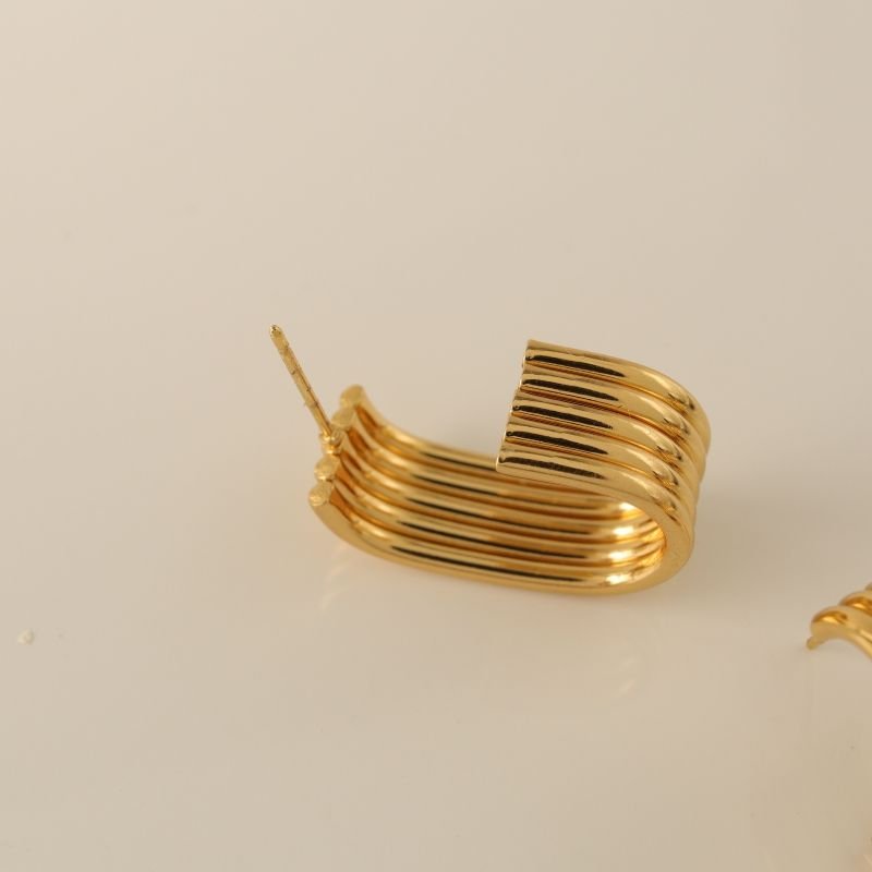 Brinco Argola Minimalista Moderna em Aço Inox