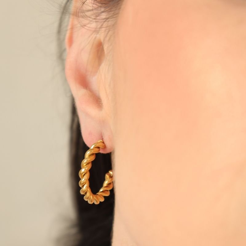 Brinco Argola Moderna em Aço Inox