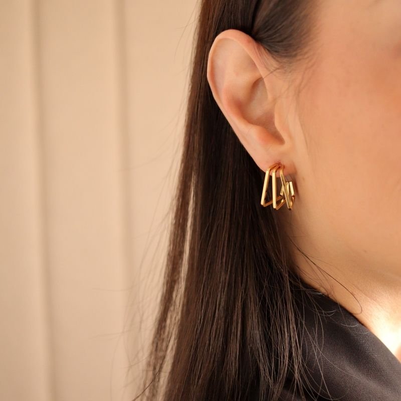 Brinco Argola Moderna em Aço Inox