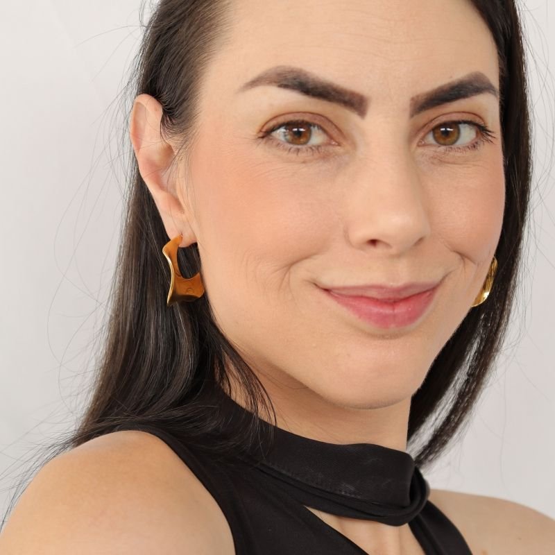 Brinco Argola Ogânica em Aço Inox (Linha Premium)