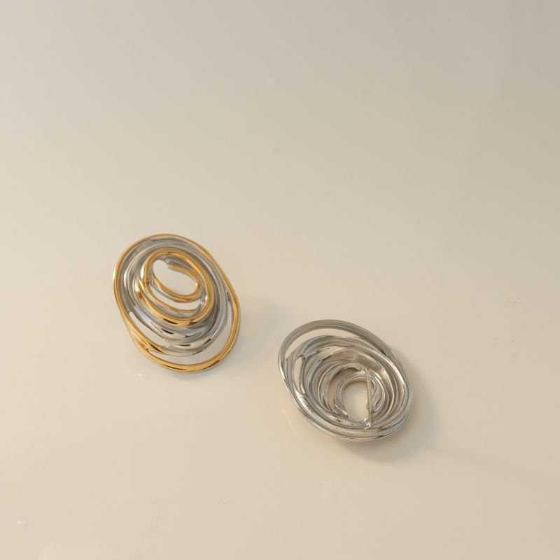 Brinco Bicolor Moderno em Aço Inox (Linha Premium)