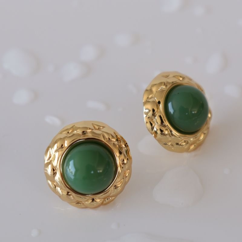 Brinco Botão Moderno em Aço Inox