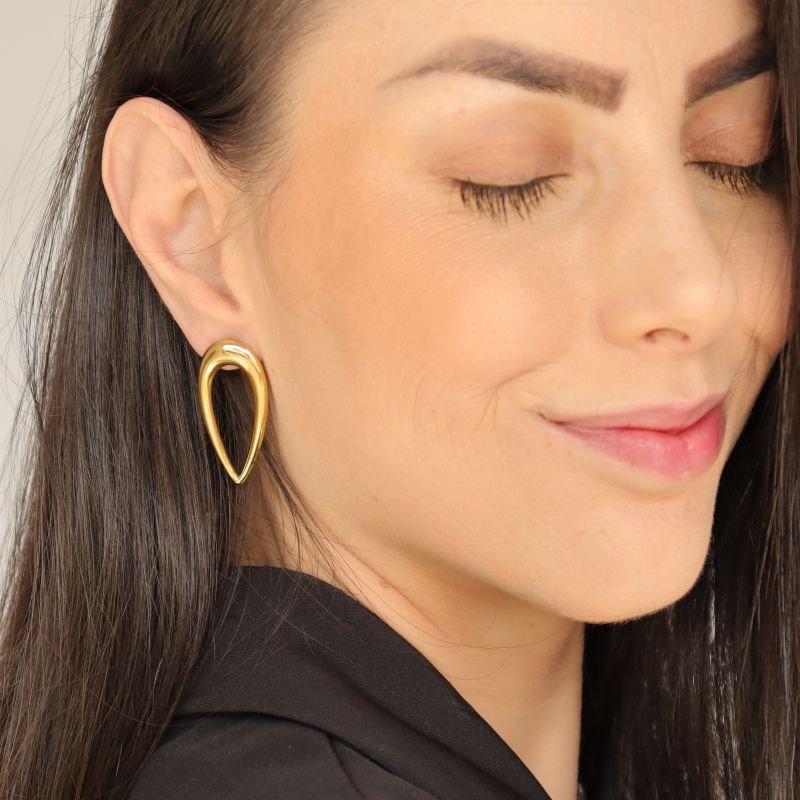 Brinco Clássico Minimalista em Aço Inox (Linha Premium)