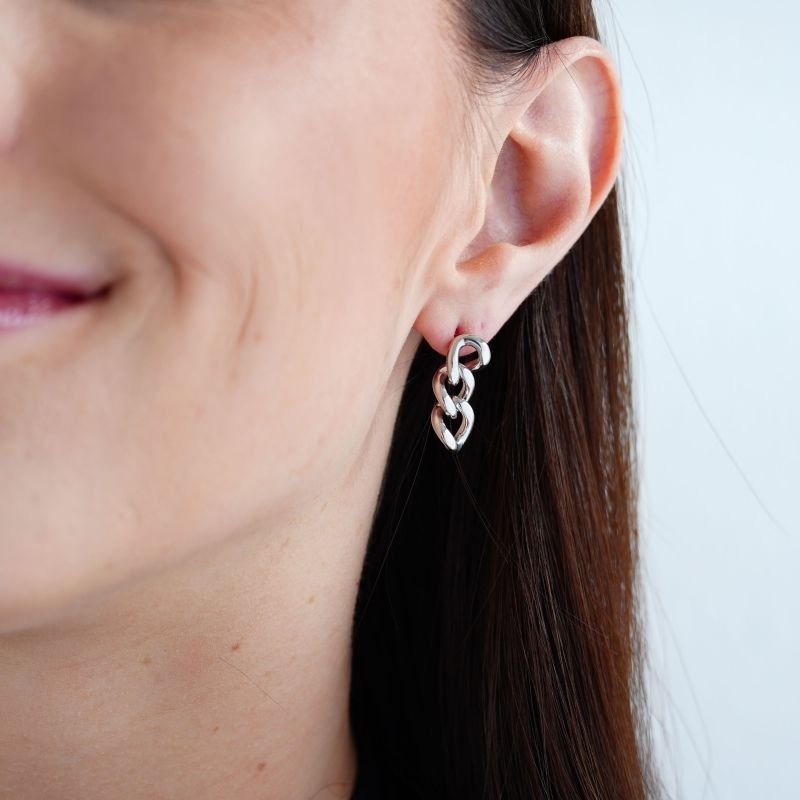 Brinco Corrente Delicado em Aço Inox