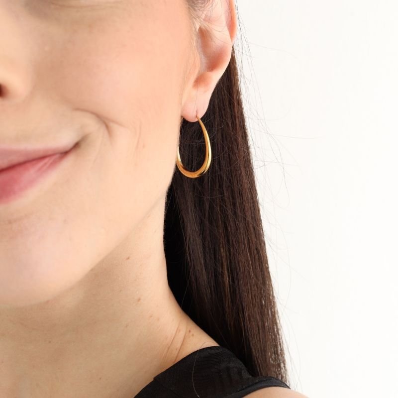 Brinco Encaixe Minimalista em Aço Inox