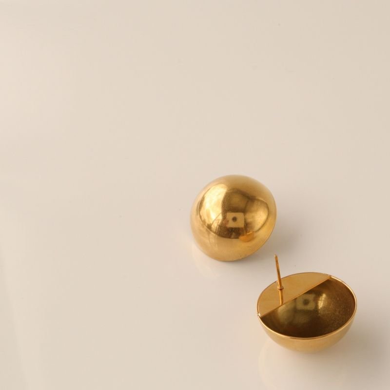 Brinco Esfera Moderno em Aço Inox (Linha Premium)